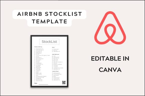 Airbnb Stocklist Checklist Graphics & Templates