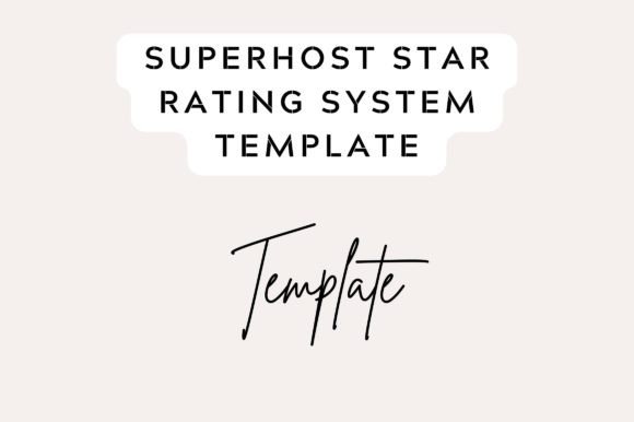 Airbnb Superhost Rating Template: Graphics & Print Templates