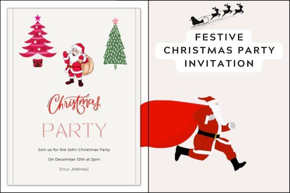 Christmas Party Eve Invitation: Graphics & Templates