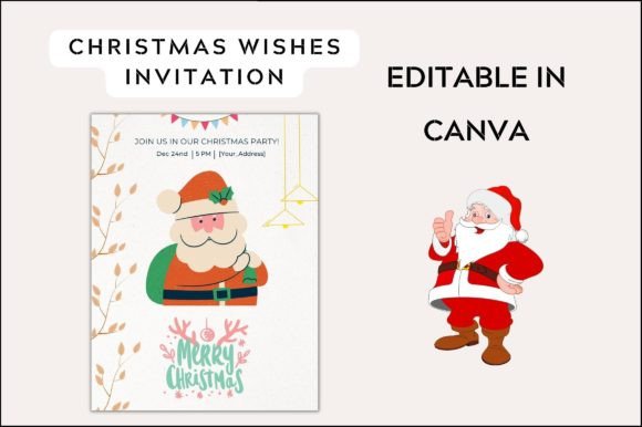 Christmas Wishes Invitation Template: Graphics & Templates