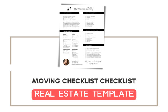 Editable Real Estate Moving Checklist Graphics