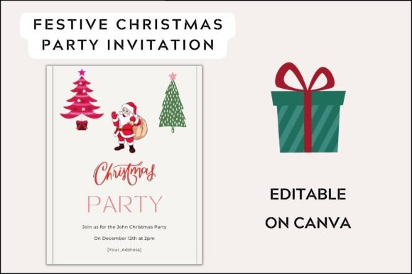 Festive Christmas Eve Party Invitation Graphics Review
