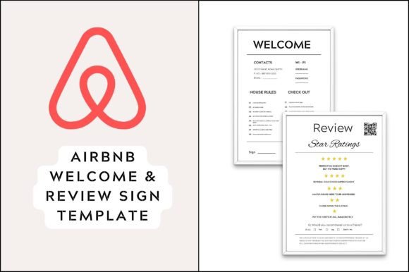 Graphics for Graphic Templates: Welcome Sign and Review Rating Sign