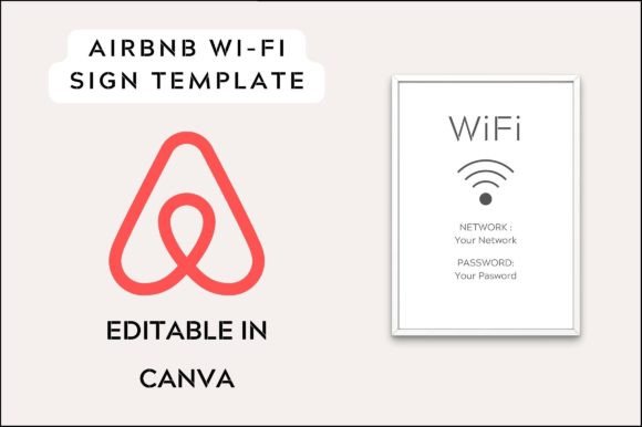 Graphics Review: Printable Wifi Sign Airbnb Template