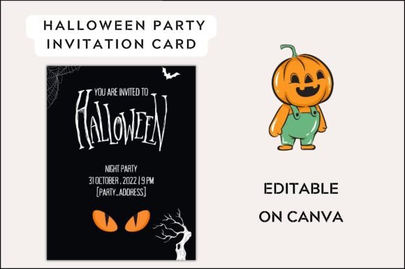 Halloween Party Invite Card: Graphics & Graphic Templates