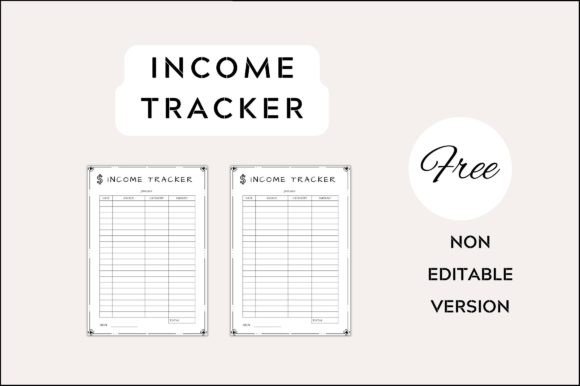 Income Tracker Graphics: A Freebie for Branding