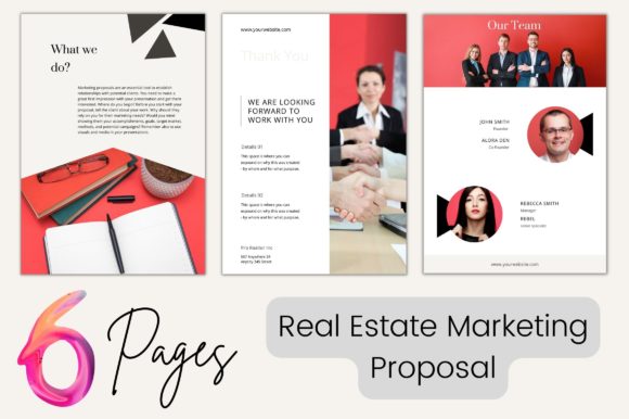 Marketing Proposal Template for Realtors: Graphics & Print Templates