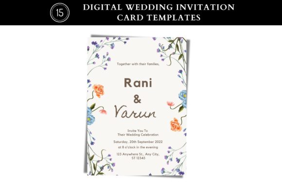 Modern Wedding Card Invitation Template: Graphics & Graphic Templates