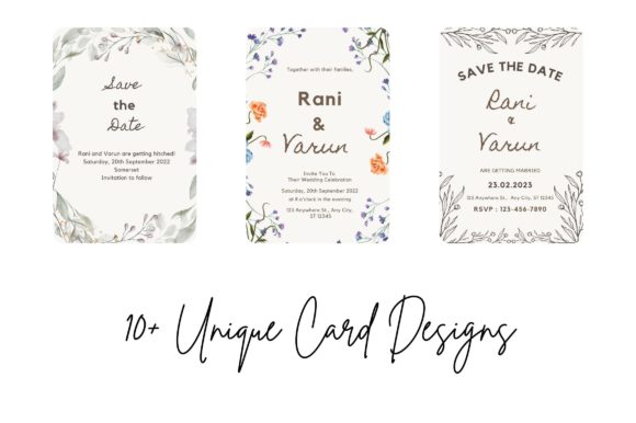 Modern Wedding Invitation Templates: Graphics