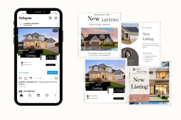 New Listing Templates for Realtors: Premium Graphics
