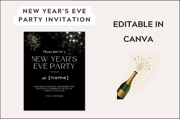 New Year Invite Card Printable: Premium Graphics & Templates
