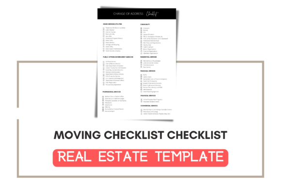Premium Change of Address Checklist Graphics
