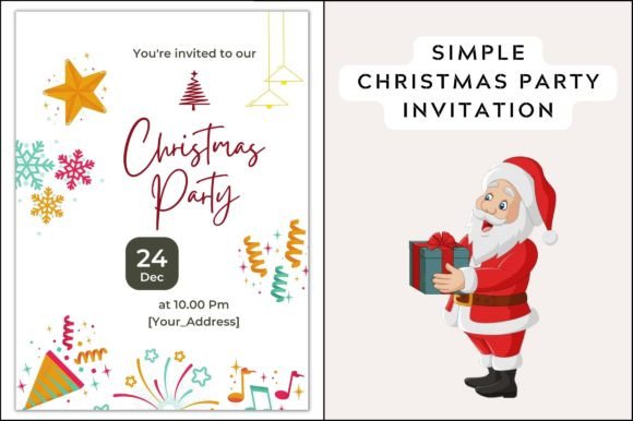 Premium Christmas Party Invitation Graphics for Templates