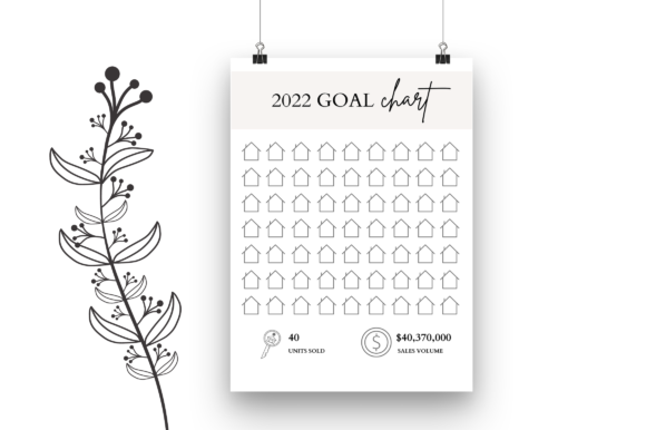 Real Estate Goal Chart: Graphics & Print Templates Review