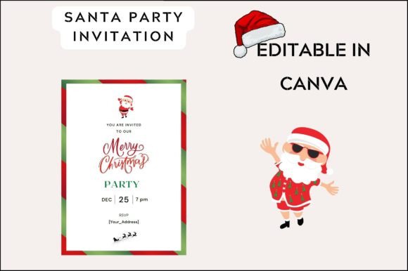 Santa Party Invitation Card: Graphics & Templates Review
