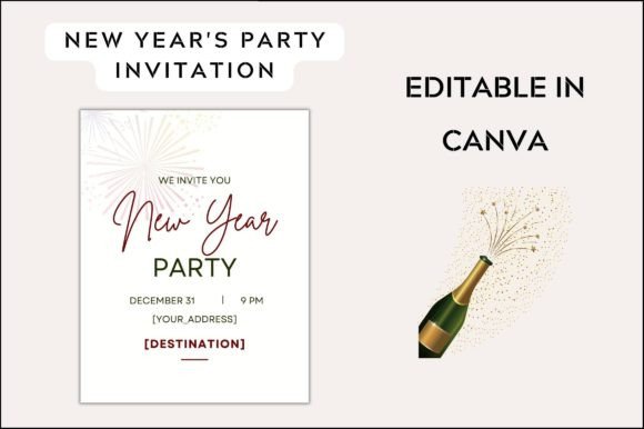 Sharable New Year Invite Card: Graphics & Templates
