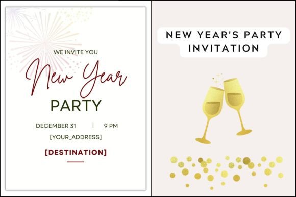 Sharable NewYear Invite Card: Graphics & Templates