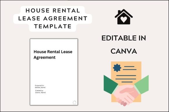 Simple House Rental Agreement: Graphics for Editorial Templates