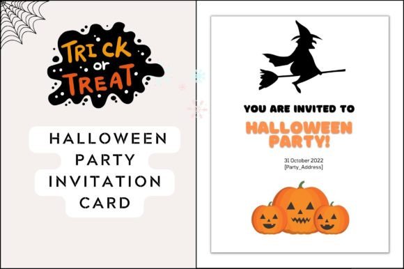 Spooky Party Invitation Card Printable: Graphics & Templates
